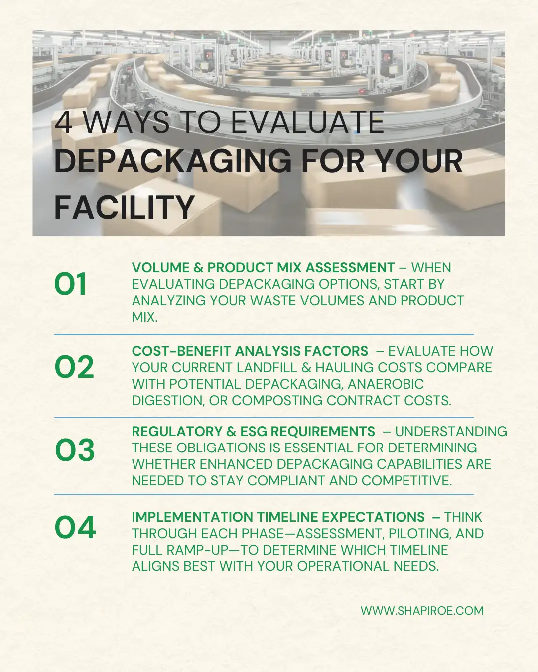 4 Ways to Evaluate Depackaging for Your Facility
