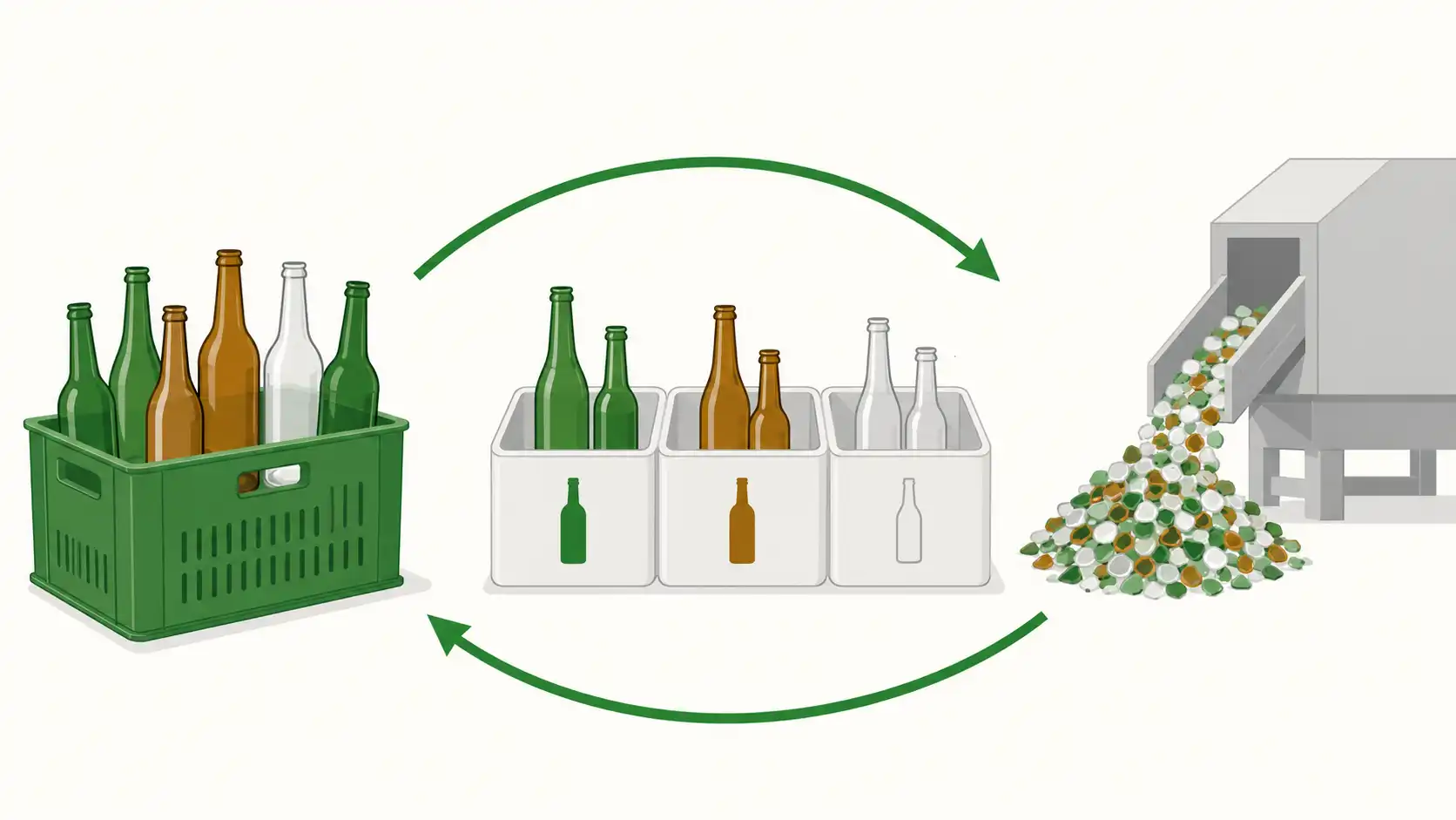 Glass Bottle Recycling Process for Beverage Companies: Collection, Sorting & Recovery