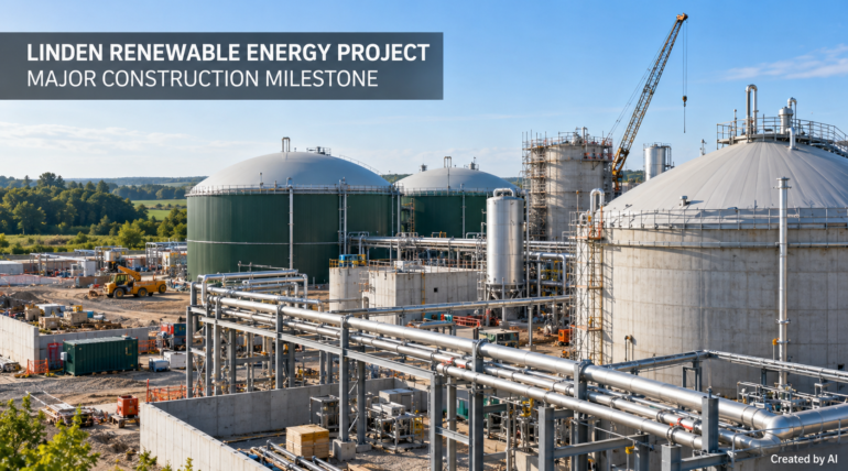 Linden Renewable Energy Project Reaches Major Construction Milestone 